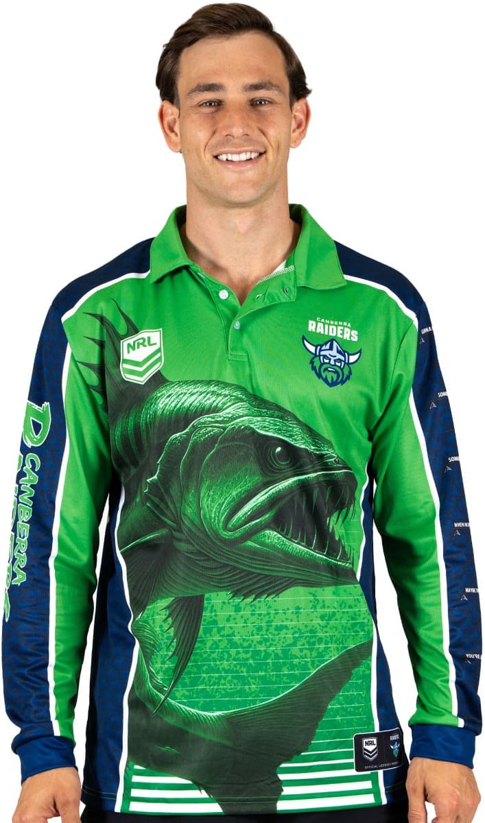 Canberra Raiders NRL Mens Barracuda Fishing Shirt
