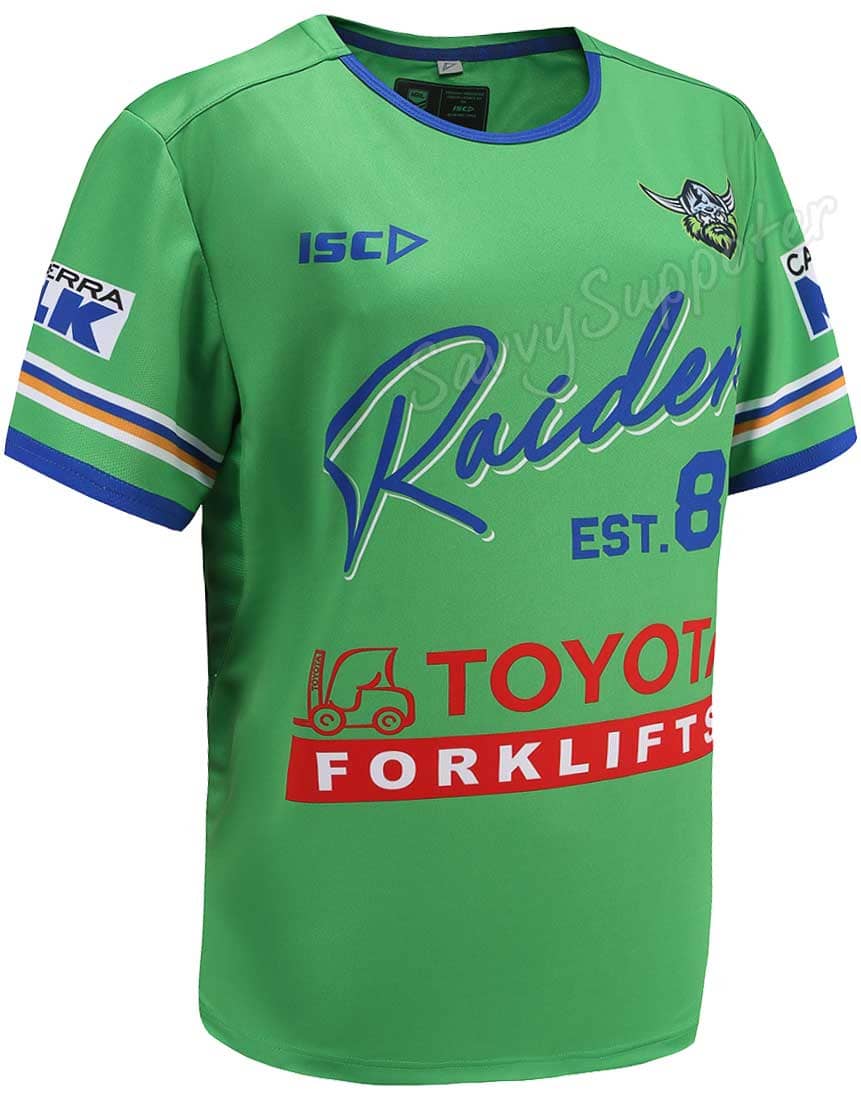 Canberra Raiders NRL Mens Green Run Out Tee - Image 2