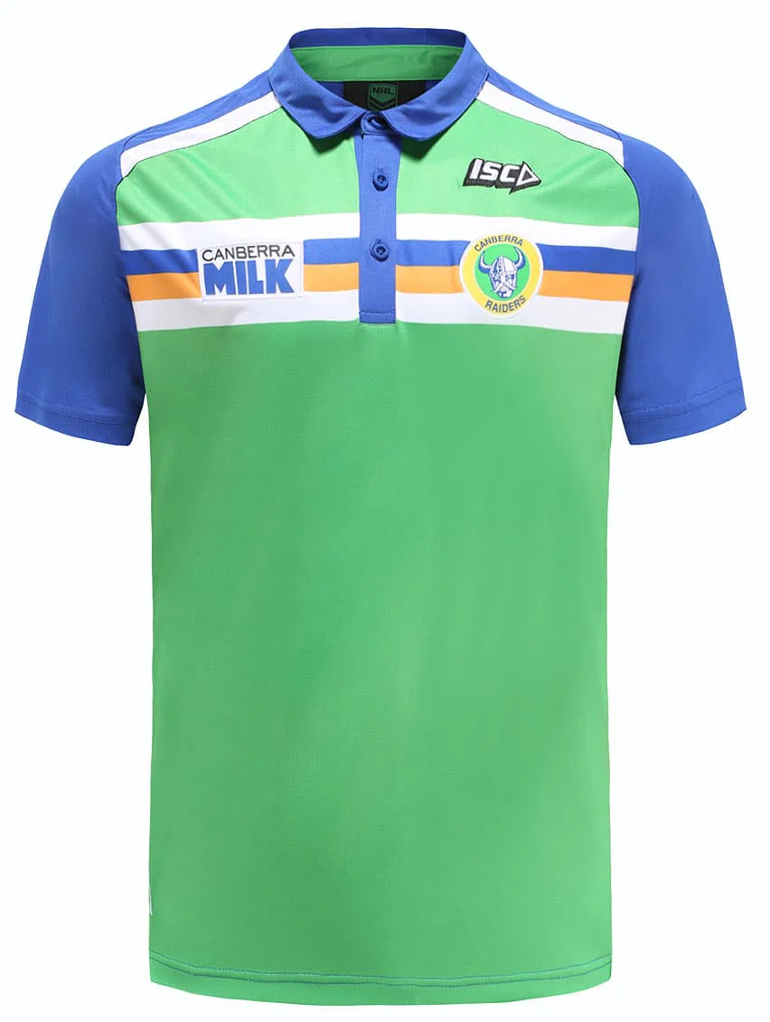 Canberra Raiders NRL Mens Heritage Canberra Milk Polo Shirt