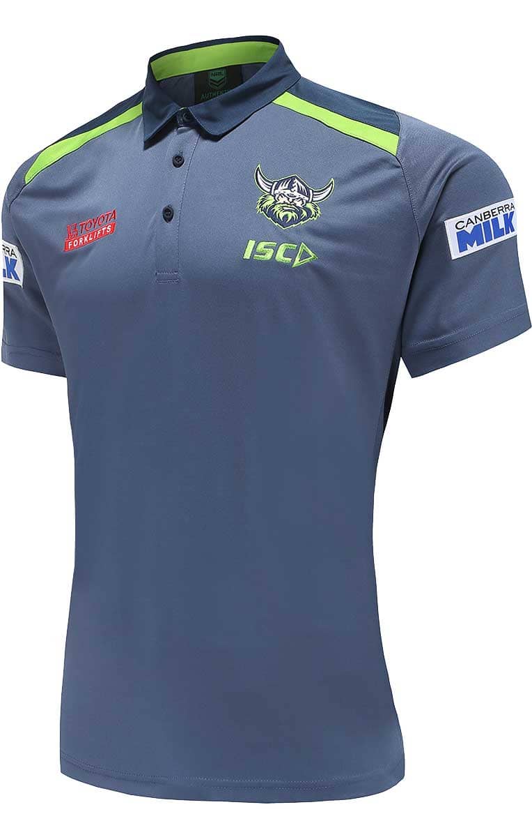 Canberra Raiders NRL Mens Steel Team Polo Shirt - Image 2