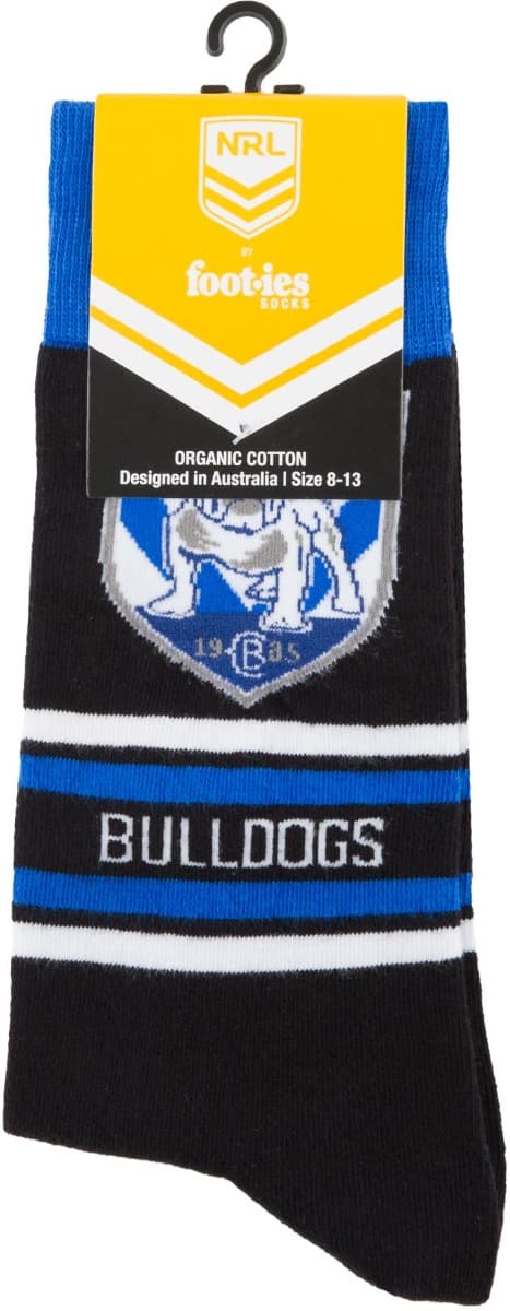 Canterbury Bulldogs NRL Organic Stripe Cotton Socks - Image 2