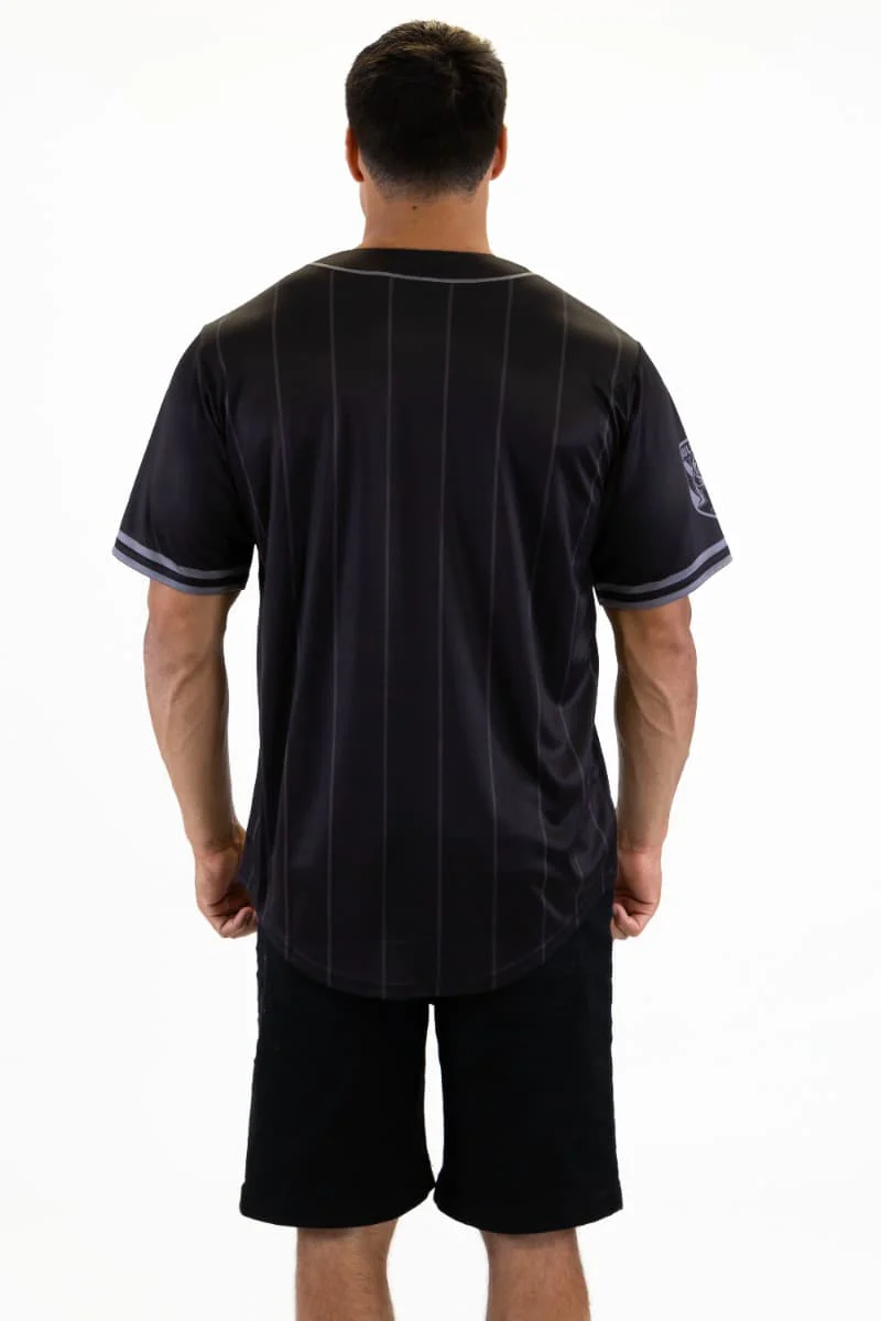 Canterbury Bulldogs NRL Mens Blackout Baseball Shirt - Image 5