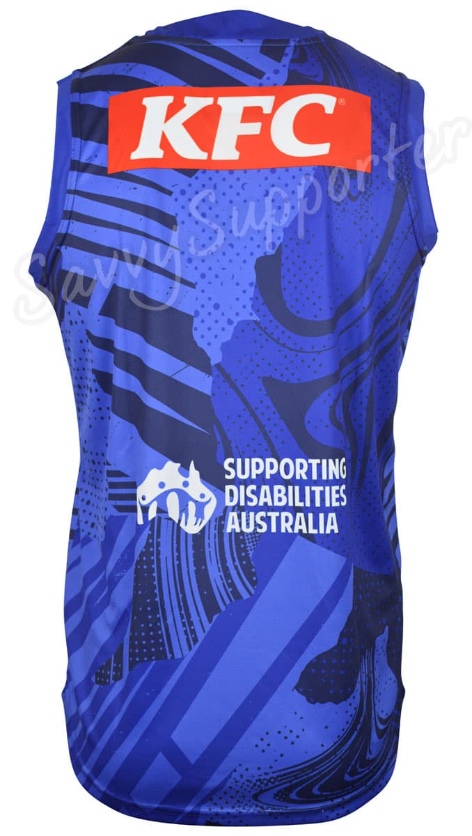 Canterbury Bulldogs 2025 NRL Mens Blue Training Singlet - Image 3
