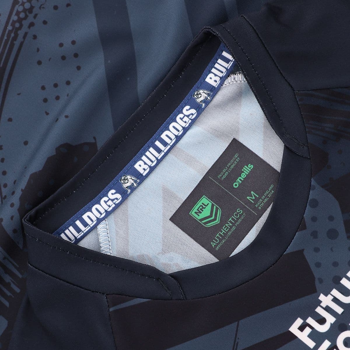 Canterbury Bulldogs 2025 NRL Mens Navy Training Shirt - Image 5