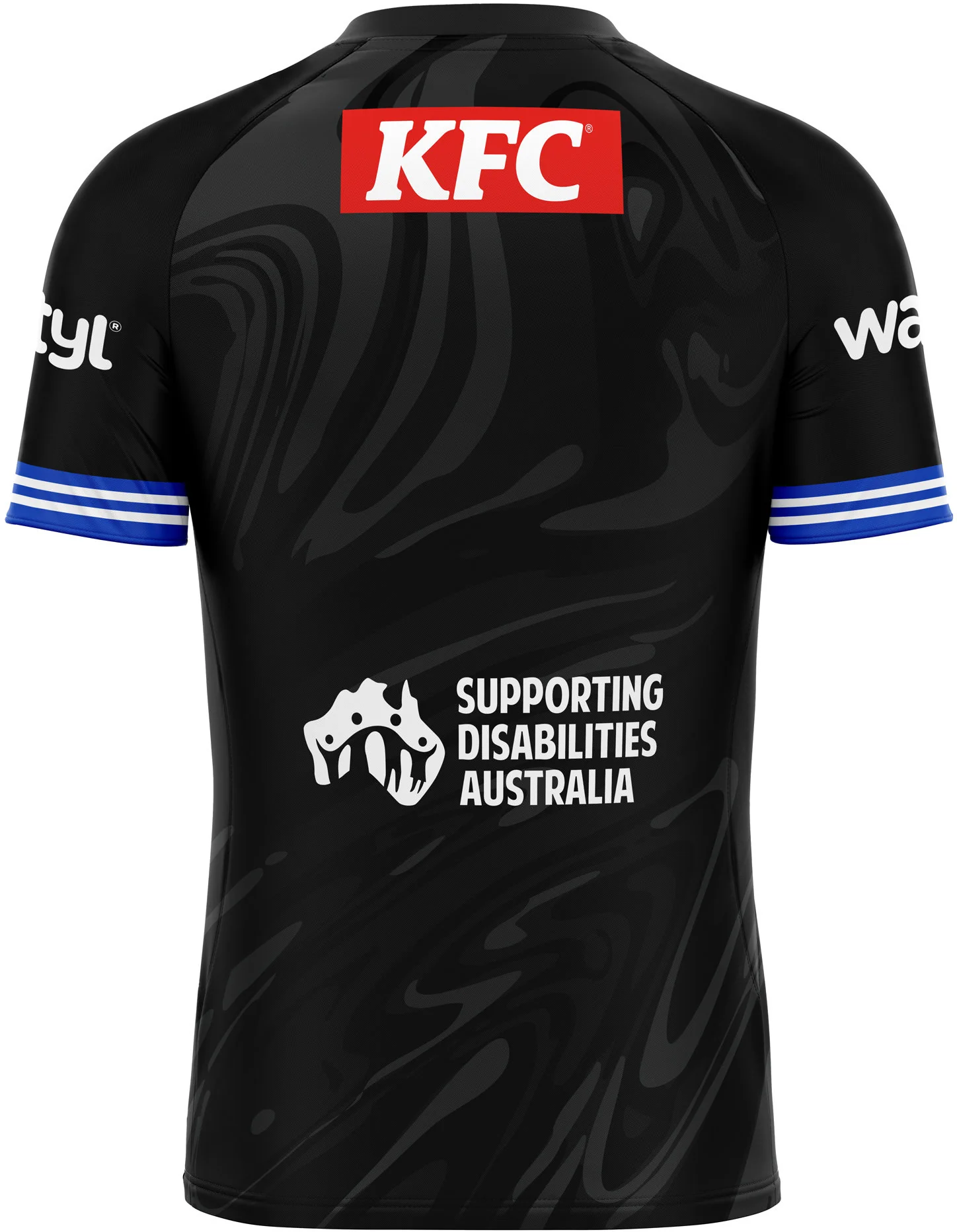 Canterbury Bulldogs 2026 NRL Mens Black Coaches Training Shirt - Image 2