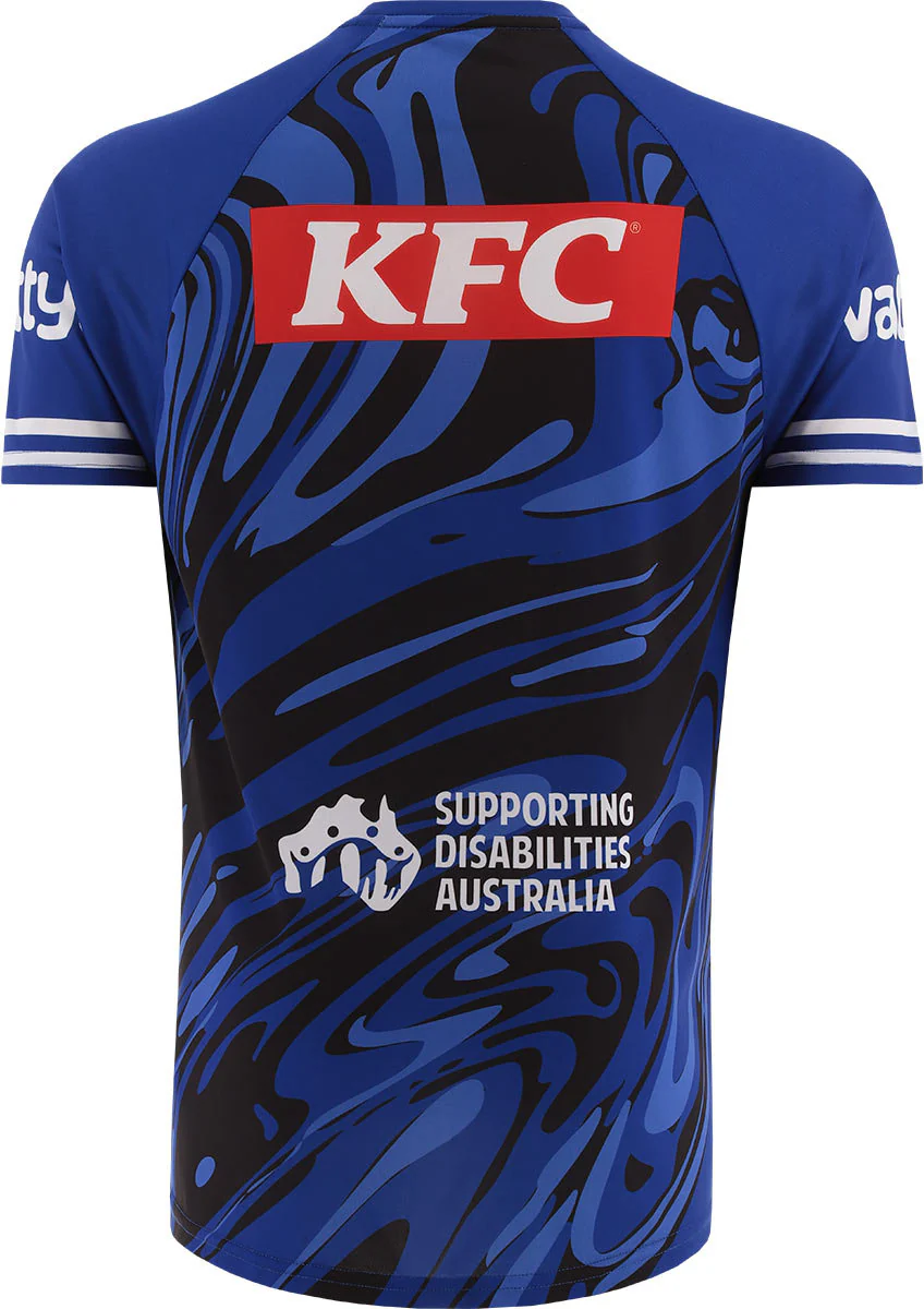 Canterbury Bulldogs 2026 NRL Mens Blue Training Shirt - Image 2