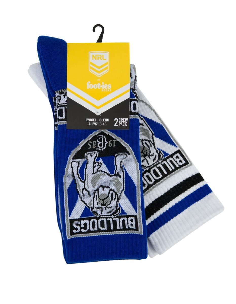 Canterbury Bulldogs NRL Logos Sneaker Socks 2 Pack - Image 2