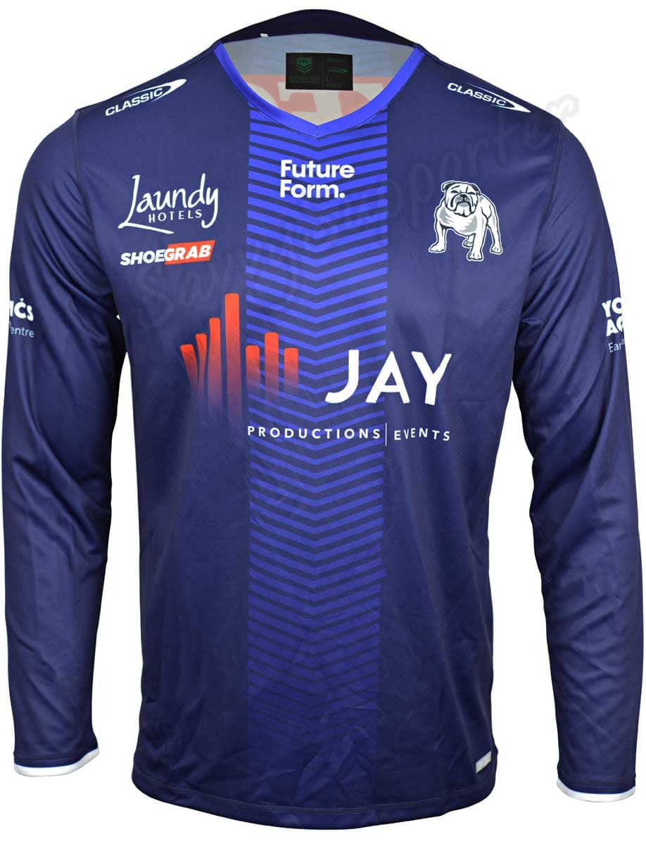 Canterbury Bulldogs NRL Mens Long Sleeve Coaches Training Shirt - Image 2