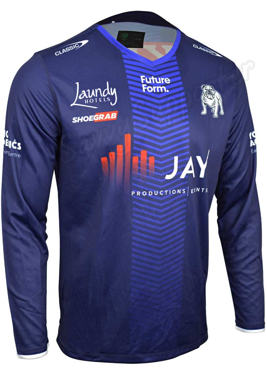 Canterbury Bulldogs NRL Mens Long Sleeve Coaches Training Shirt - Image 3