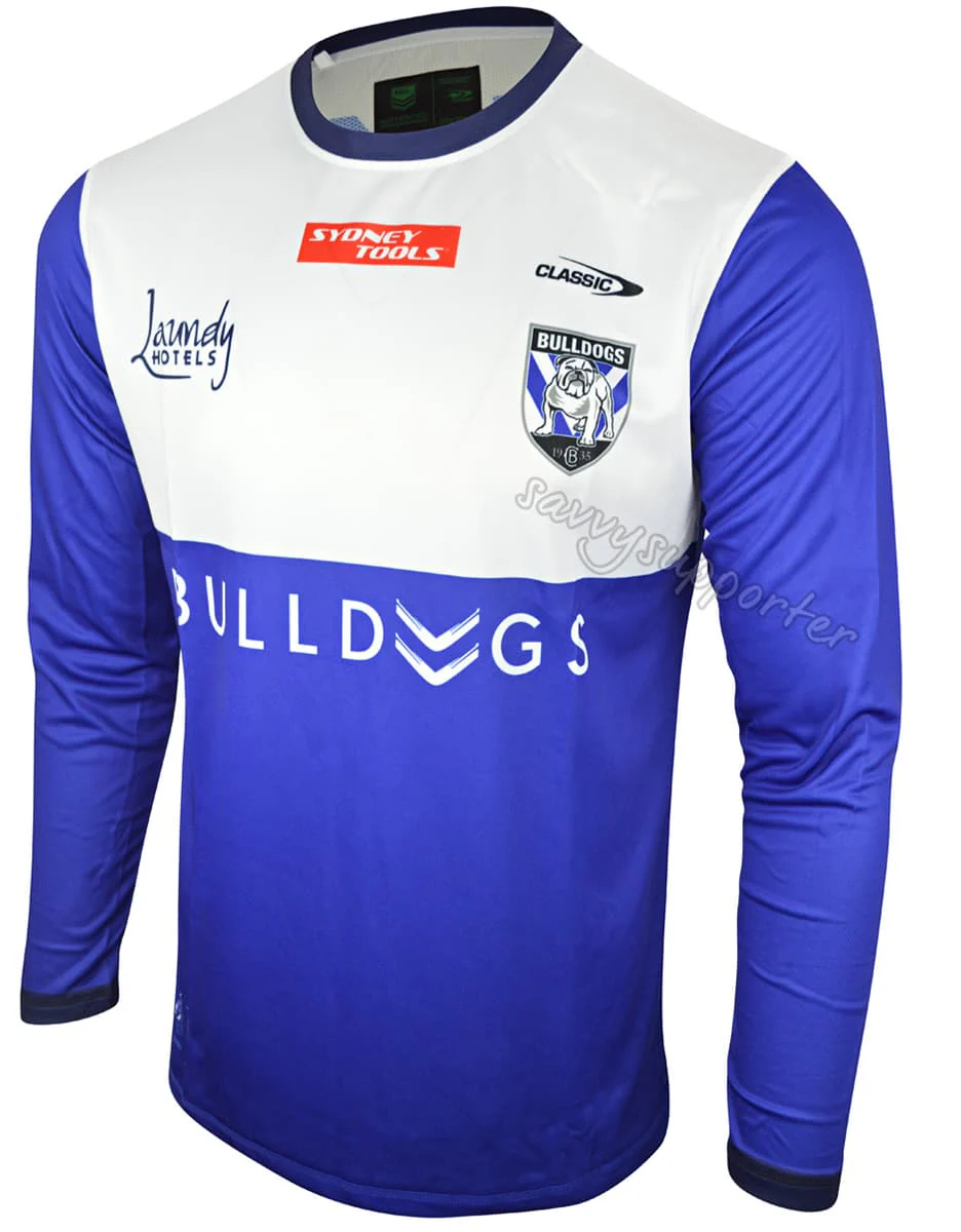 Canterbury Bulldogs NRL Mens Long Sleeve Training Shirt