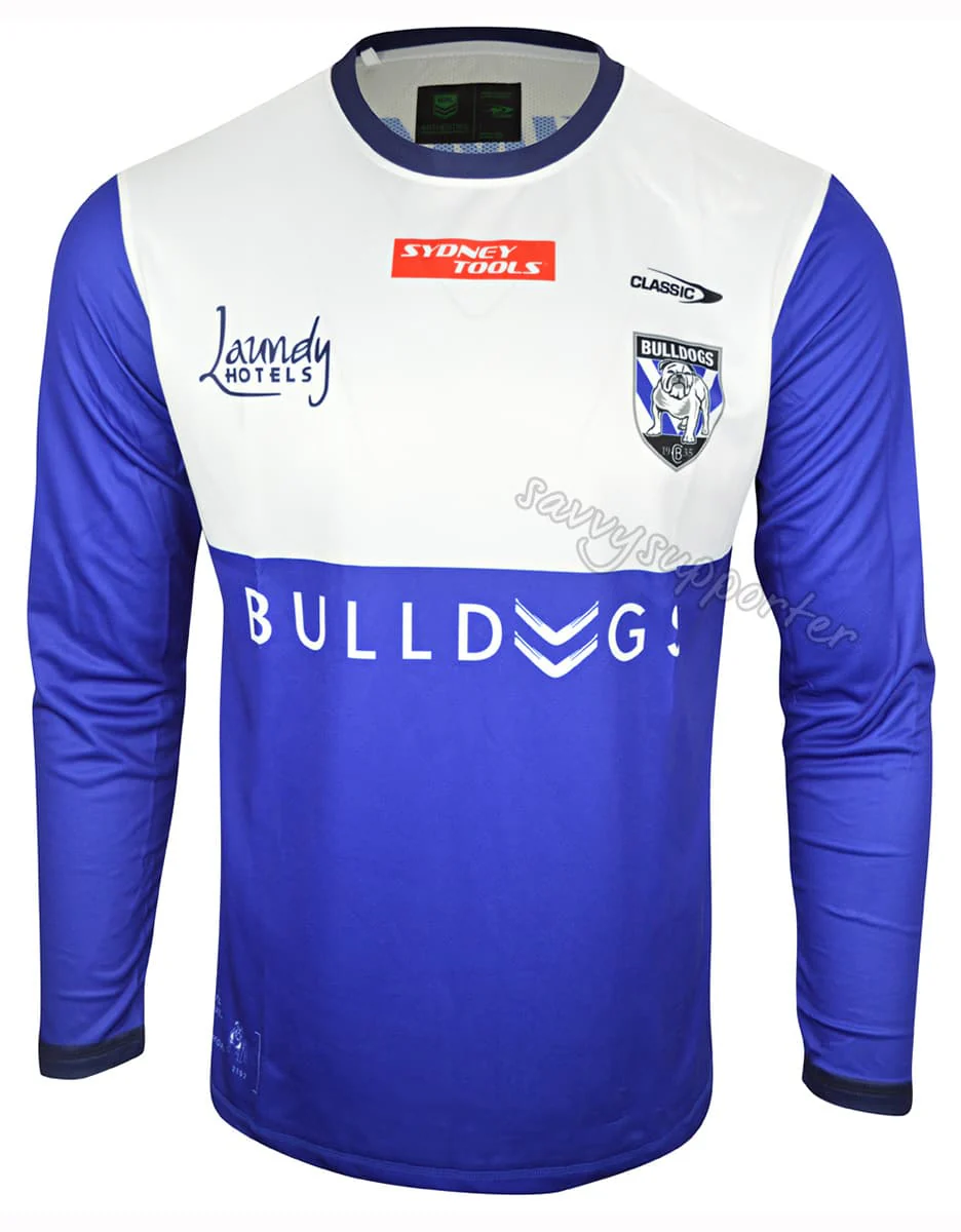 Canterbury Bulldogs NRL Mens Long Sleeve Training Shirt - Image 2
