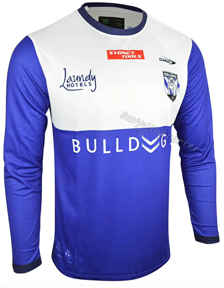 Canterbury Bulldogs NRL Mens Long Sleeve Training Shirt - Image 3