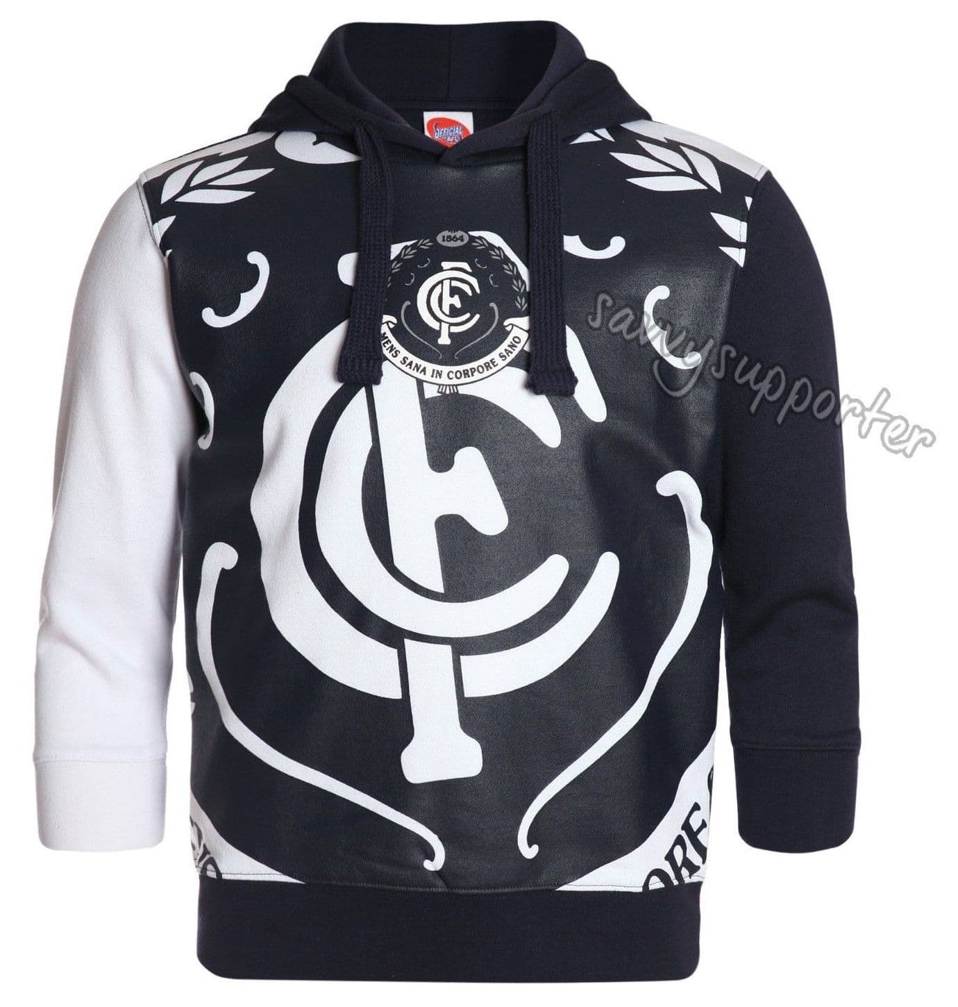 Carlton Blues AFL Mens Pullover Hood Hoody - Image 6