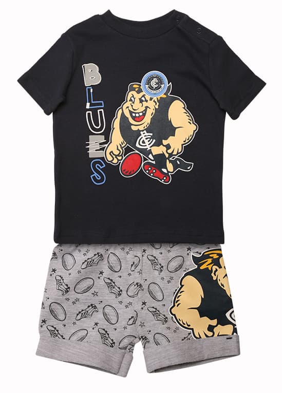 Carlton Blues 2018 AFL Babies 2 piece Tee & Short Pack - Image 6
