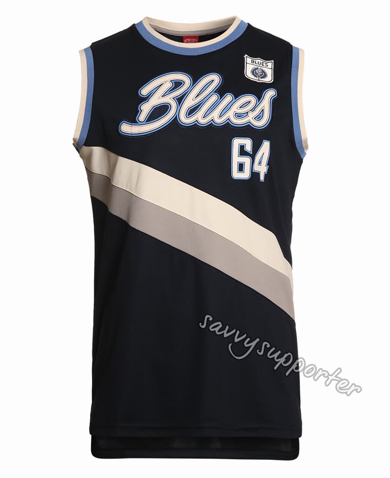Carlton Blues Throwback Singlet - Image 8