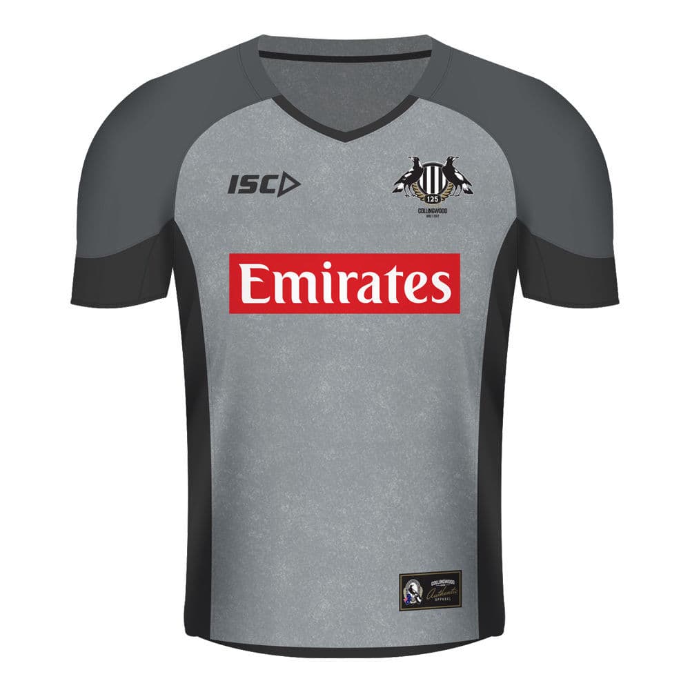 Collingwood Magpies 2017 AFL Light Marle Training Shirt - Image 5