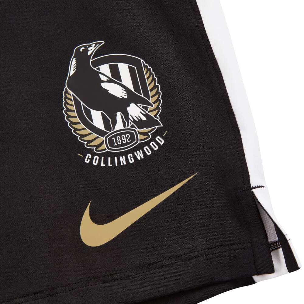 Collingwood Magpies 2024 AFL Mens Training Gym Shorts - Image 4