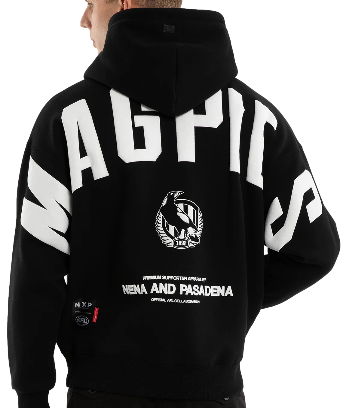 Collingwood Magpies 2026 AFL Mens Top Tier Hoodie - Image 2