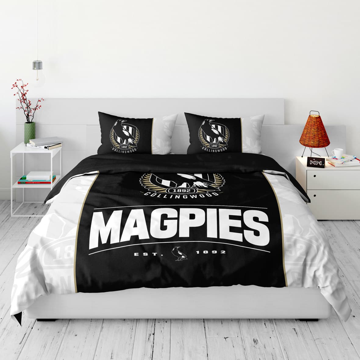 Collingwood Magpies AFL 2026 Double Quilt Cover Set