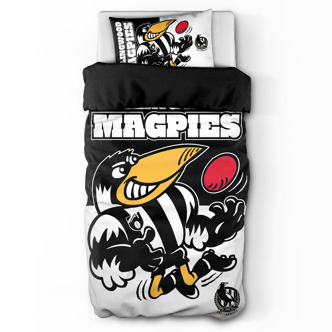 Collingwood Magpies AFL 2026 Single Quilt Cover Set