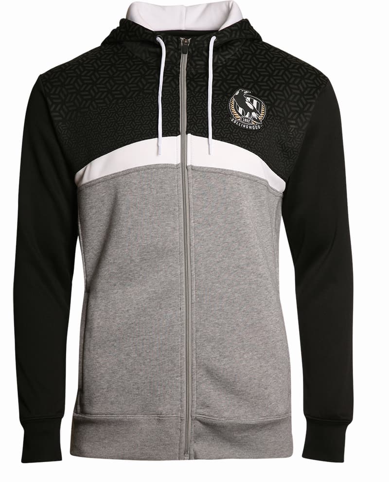 Collingwood Magpies AFL Mens Transition Hoody - Image 9