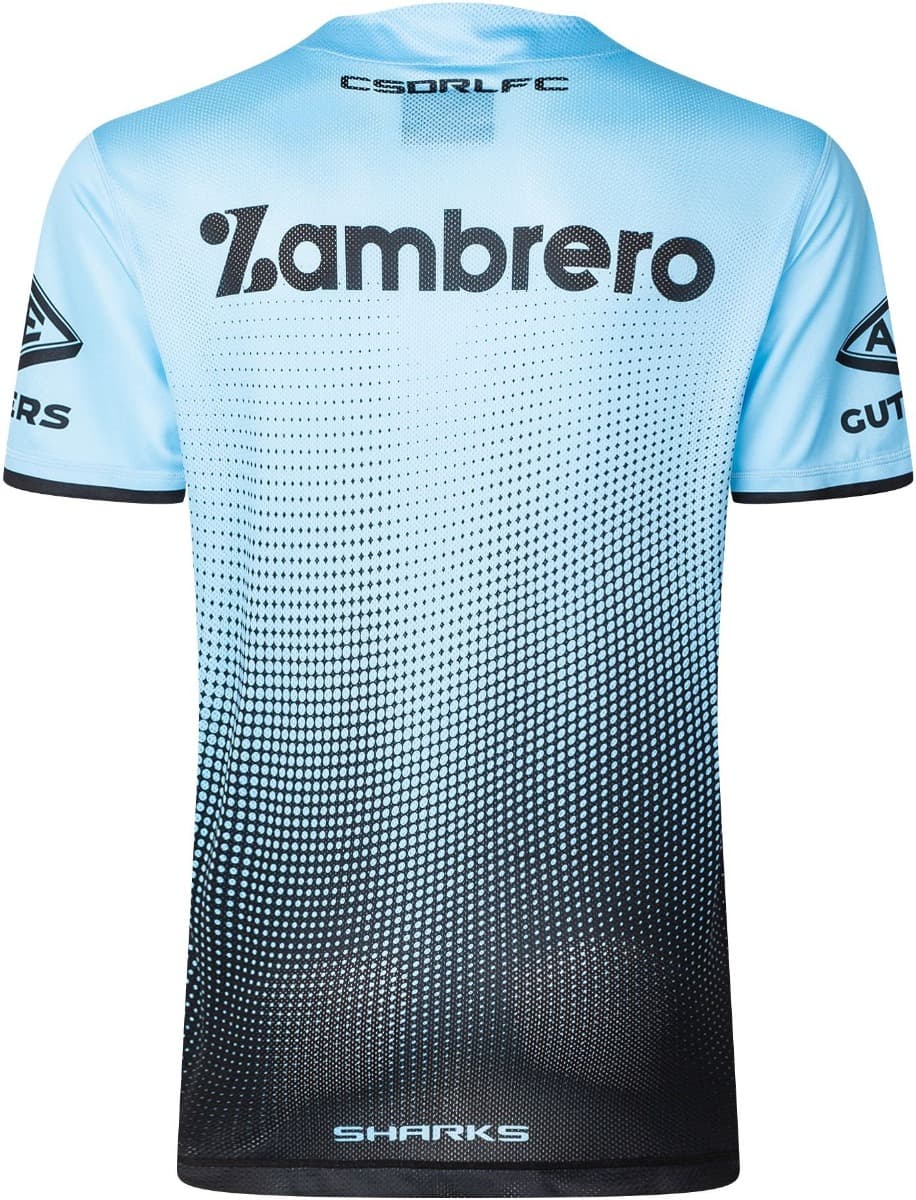 Cronulla Sharks 2025 NRL Mens Sky Training Shirt - Image 2