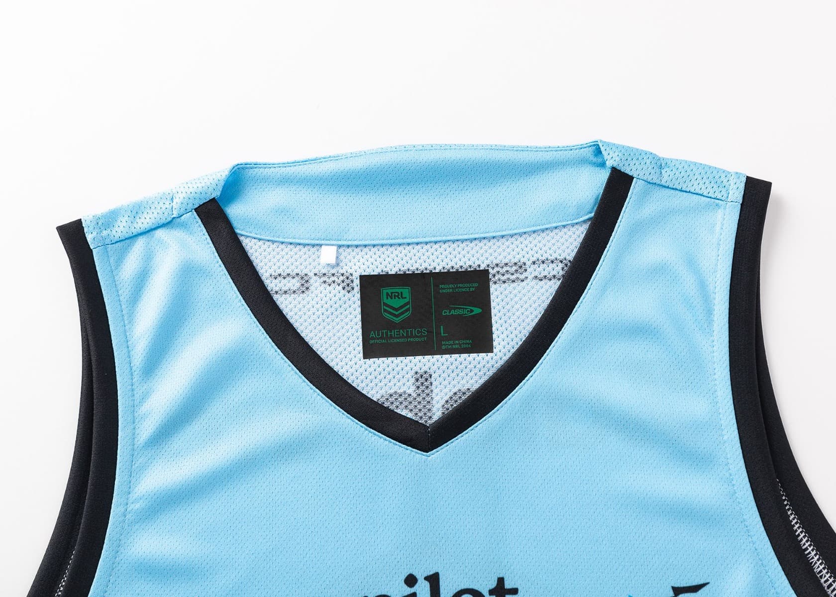 Cronulla Sharks 2025 NRL Mens Sky Training Singlet - Image 3