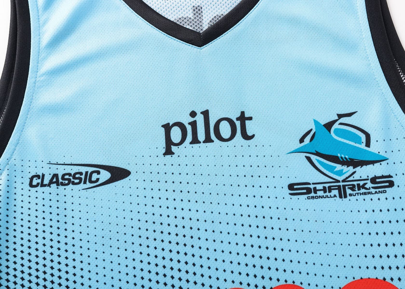 Cronulla Sharks 2025 NRL Mens Sky Training Singlet - Image 4