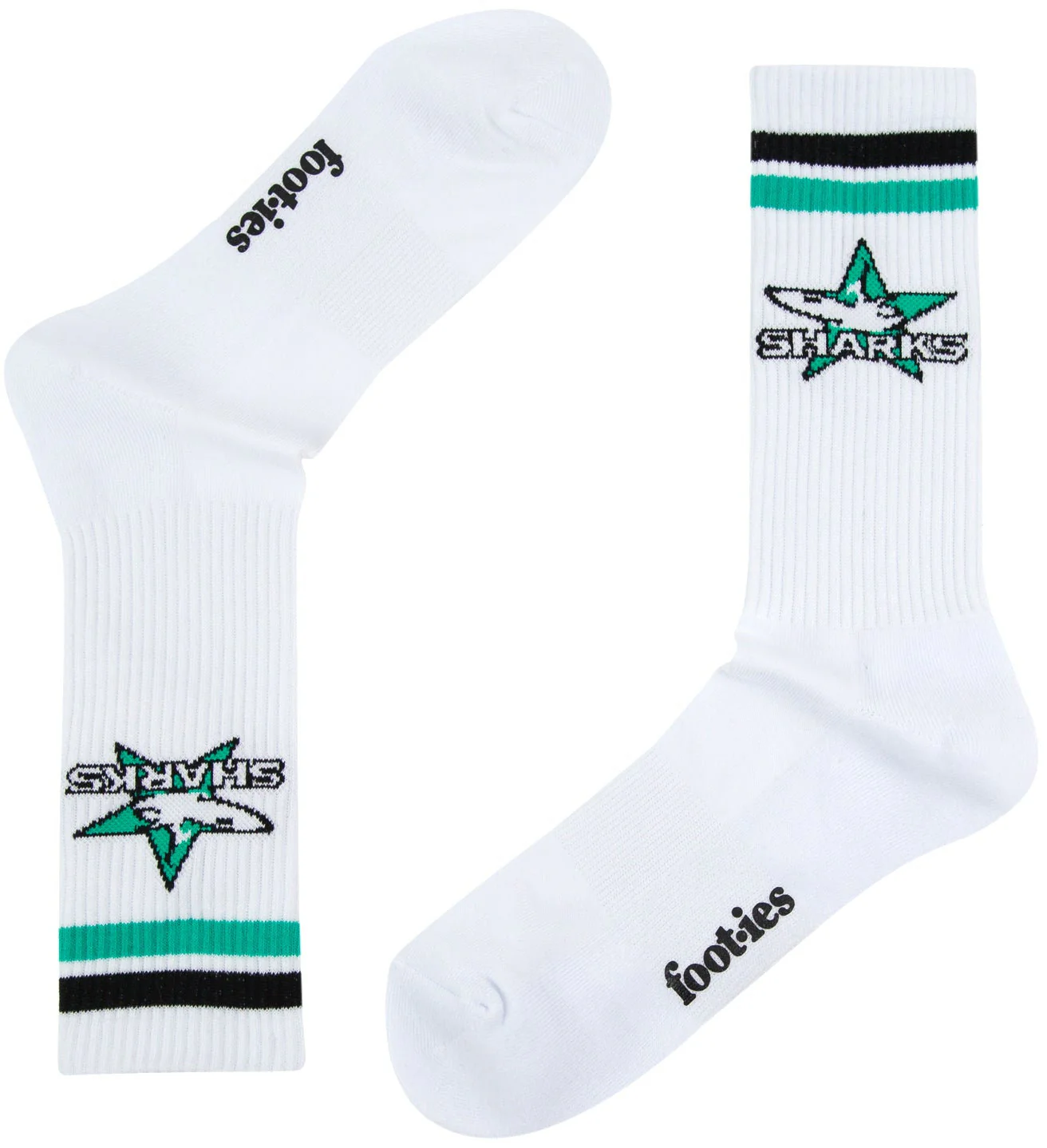 Cronulla Sharks 2026 NRL Mens 8-13 Retro Sneaker Sock 2 Pack - Image 3
