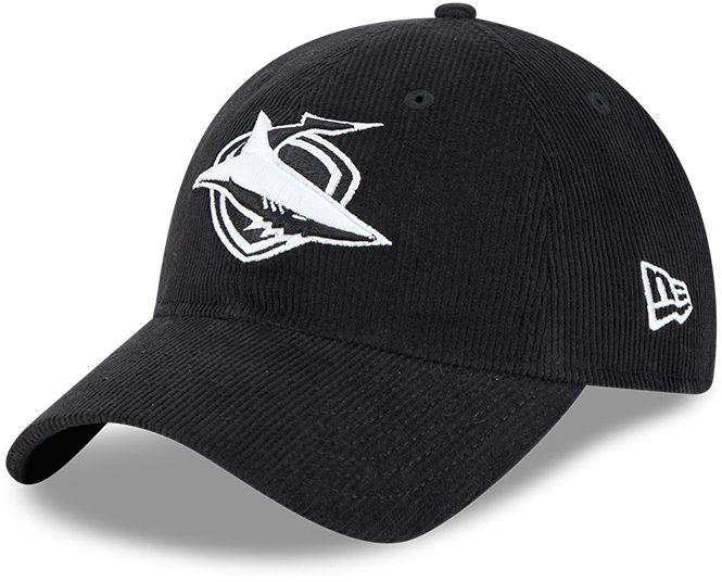 Cronulla Sharks 2026 NRL Black / White Corduroy 9Twenty Cap