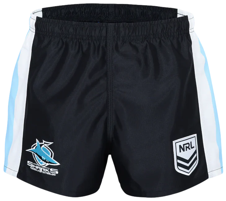 Cronulla Sharks NRL 2026 Kids Supporter Footy Shorts