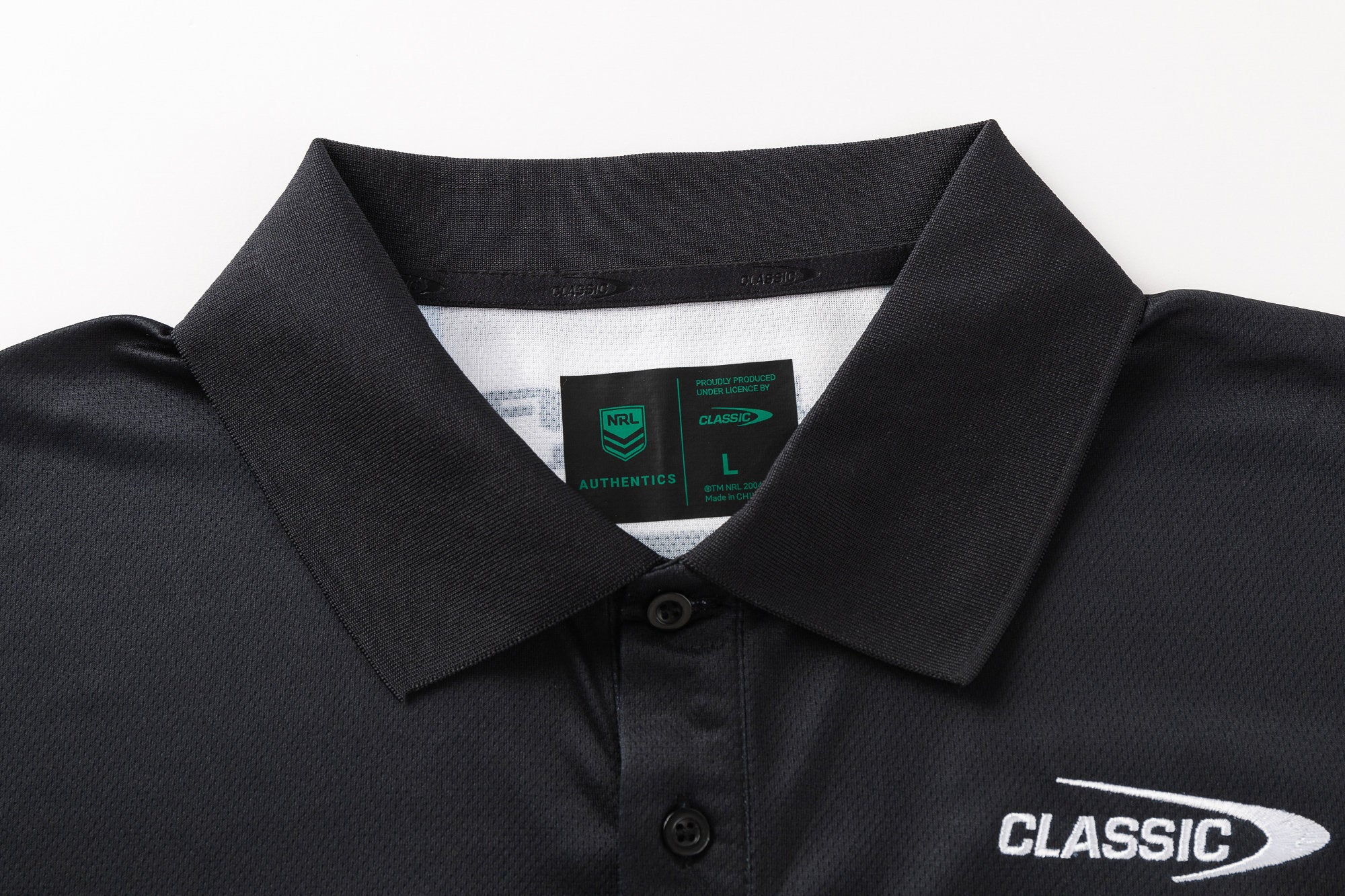 Cronulla Sharks 2026 NRL Ladies Black Media Polo Shirt - Image 4