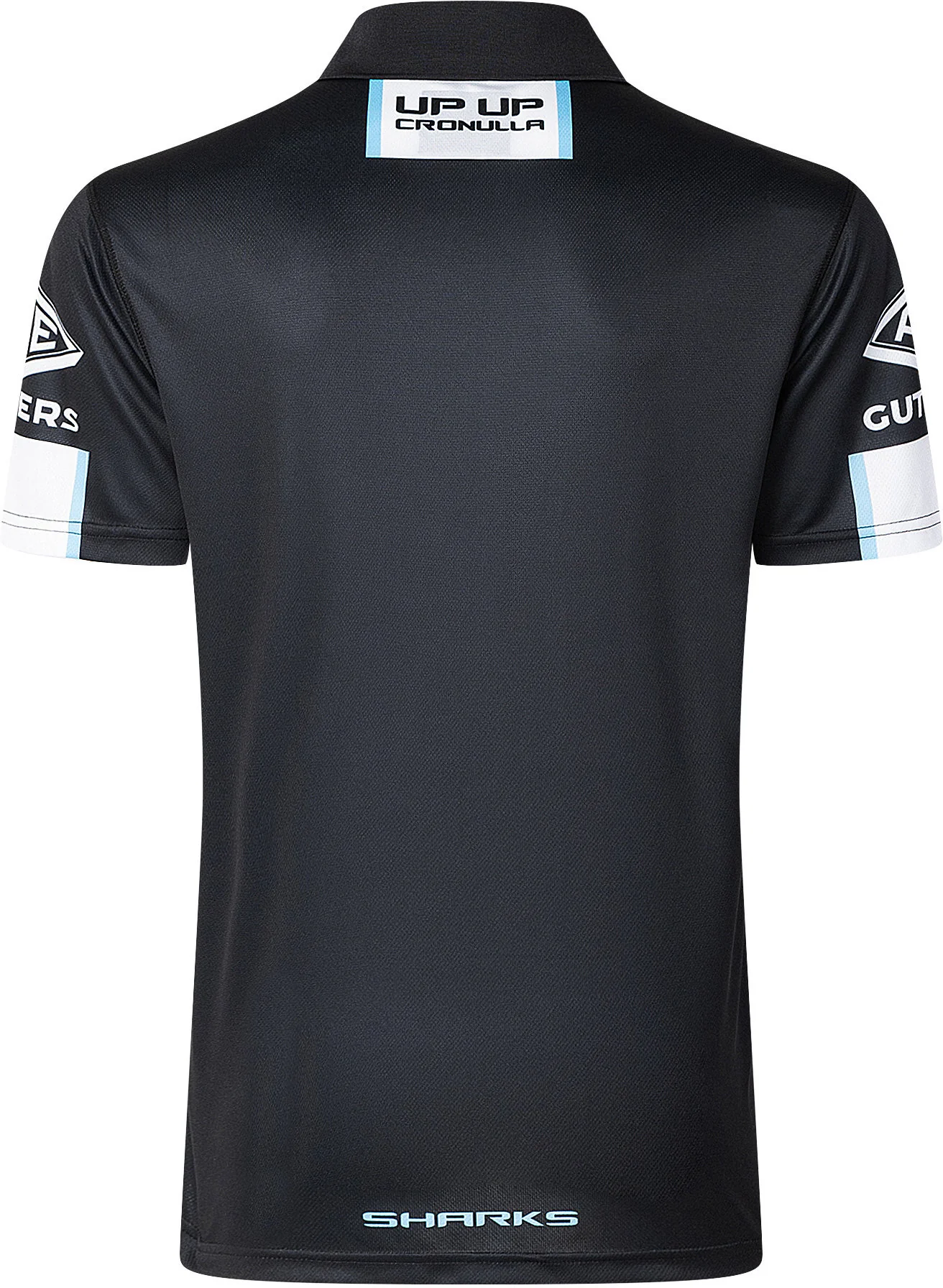 Cronulla Sharks 2026 NRL Mens Black Media Polo Shirt - Image 3