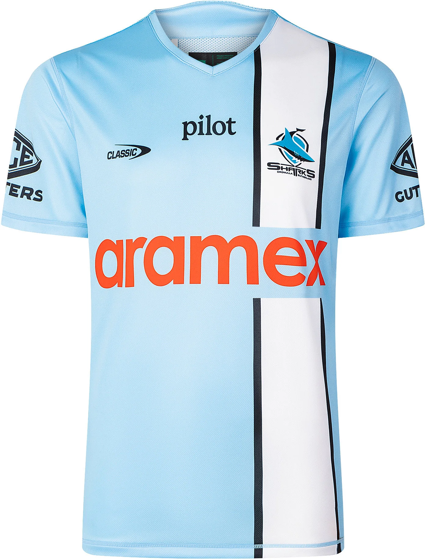 Cronulla Sharks 2026 NRL Mens Sky Blue Training Shirt - Image 3