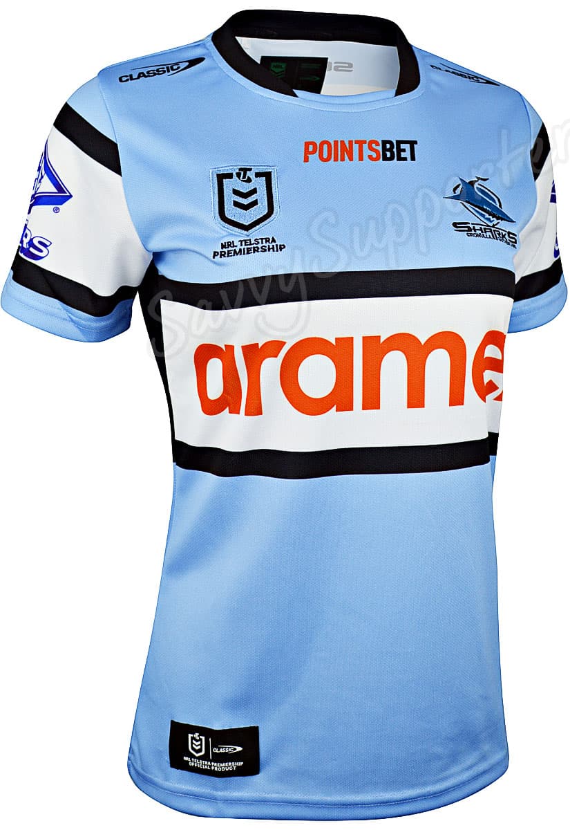 Cronulla Sharks NRL Ladies Home Jersey - Image 2