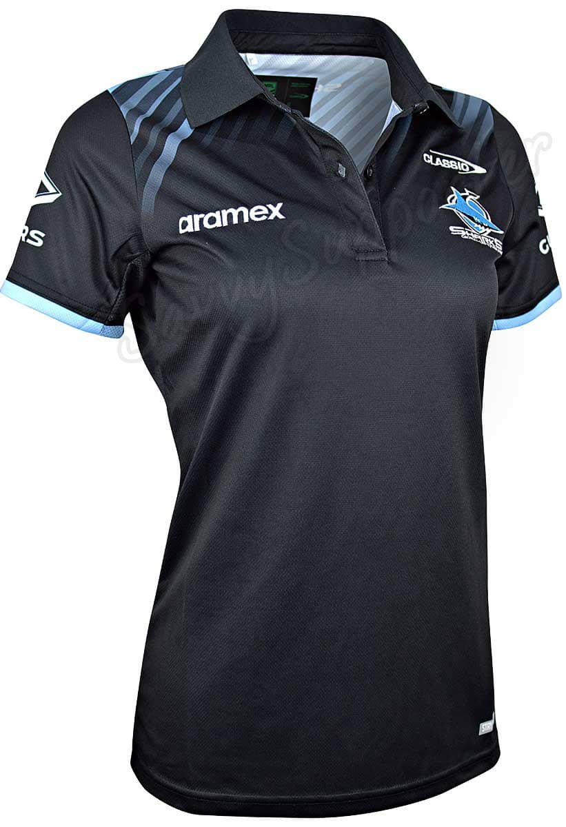 Cronulla Sharks NRL Ladies Media Polo Shirt - Image 2