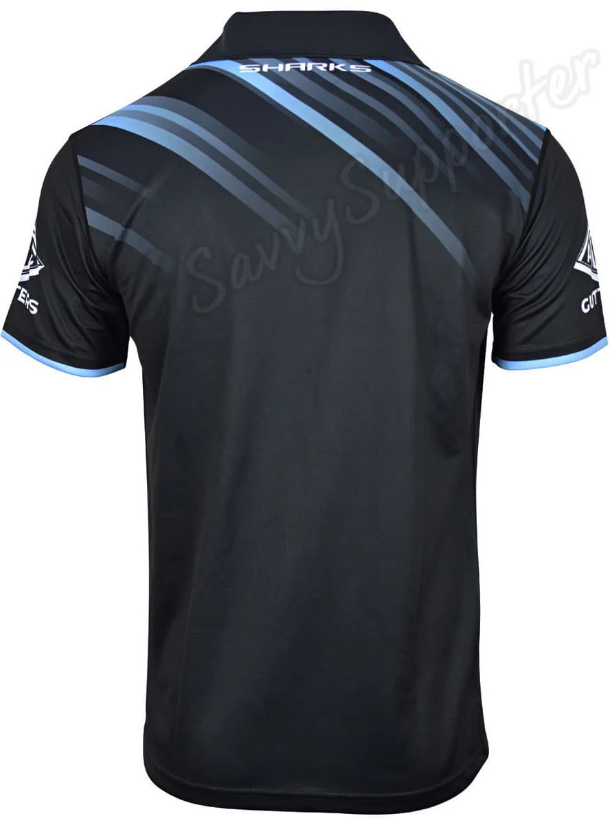 Cronulla Sharks NRL Mens Media Polo Shirt - Image 6