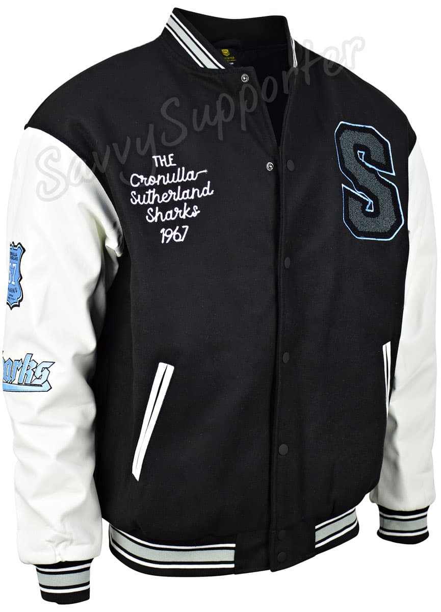 Cronulla Sharks NRL Mens Varsity Jacket ***OVERSIZE PRODUCT*** - Image 2