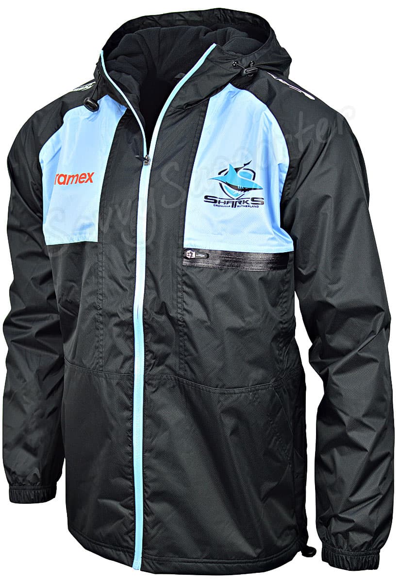 Cronulla Sharks NRL Mens Wet Weather Jacket