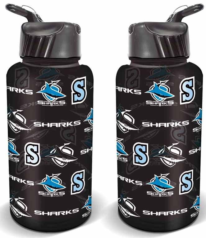 Cronulla Sharks NRL 1 Litre Flip Drink Bottle BPA Free - Image 2