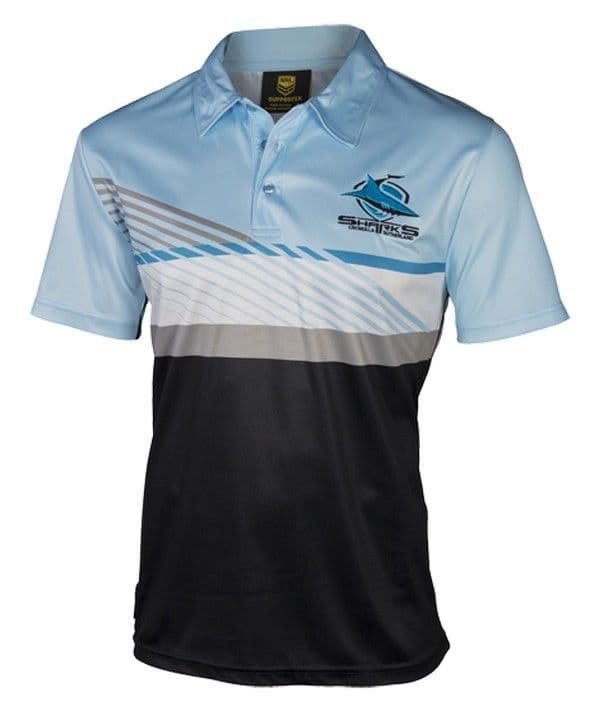 Cronulla Sharks NRL Classic Polo Shirt Winter - Image 11