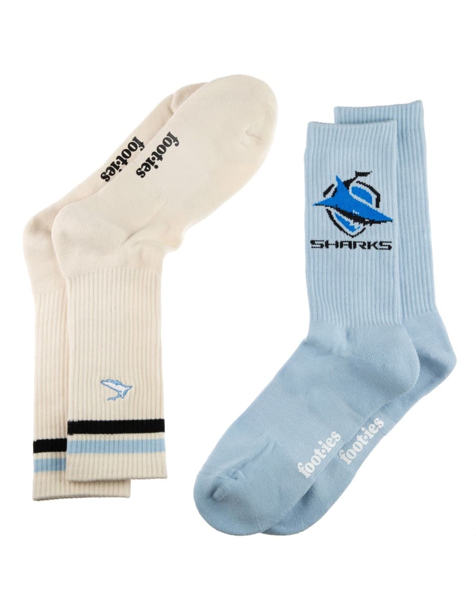 Cronulla Sharks NRL Icons Sneaker 2 Sock Pack - Image 3