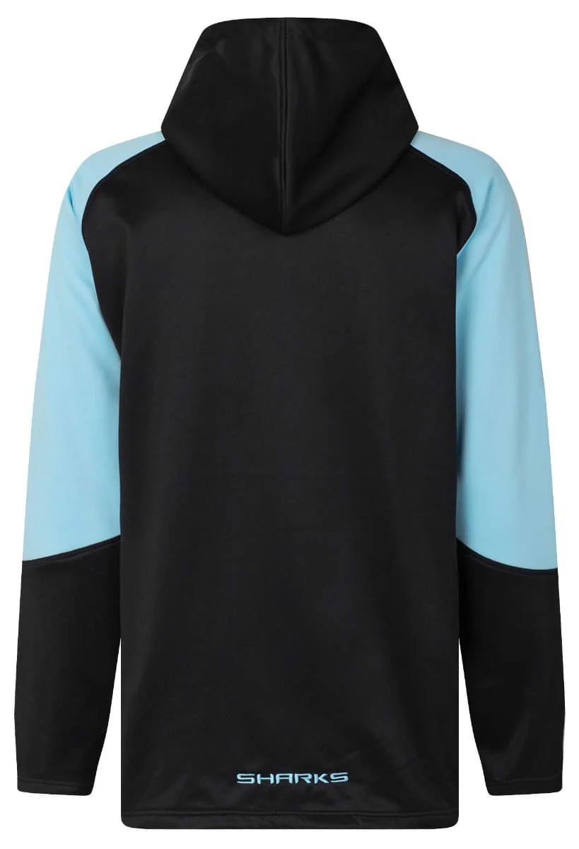Cronulla Sharks NRL Kids 1/4 Zip Fleece Hoody - Image 2