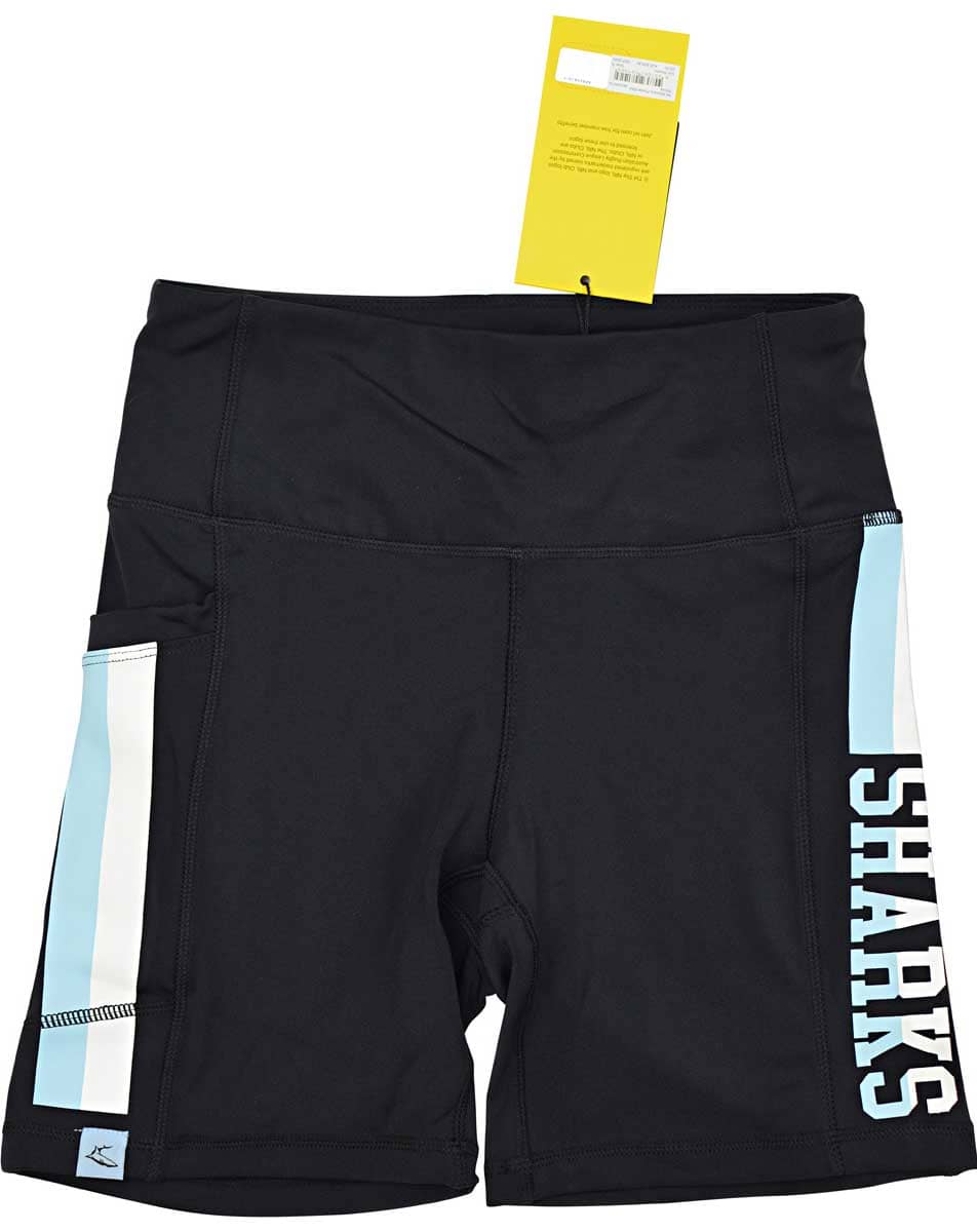 Cronulla Sharks NRL Ladies Pocket Bike Shorts - Image 2
