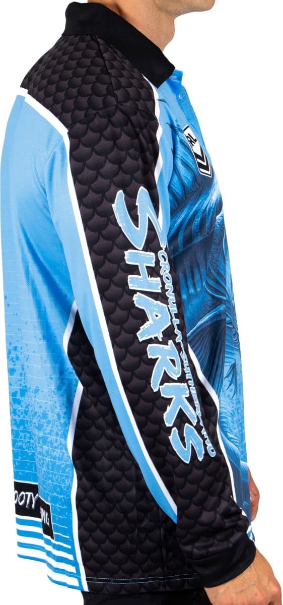 Cronulla Sharks NRL Mens Barracuda Fishing Shirt - Image 3