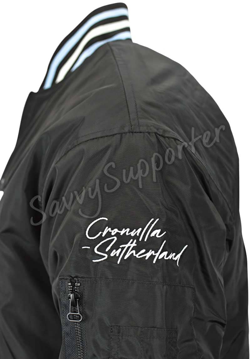 Cronulla Sharks NRL Mens Bomber Jacket - Image 6
