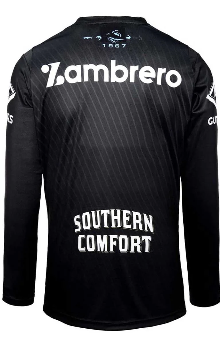 Cronulla Sharks NRL Mens Long Sleeve Training Tee - Image 2