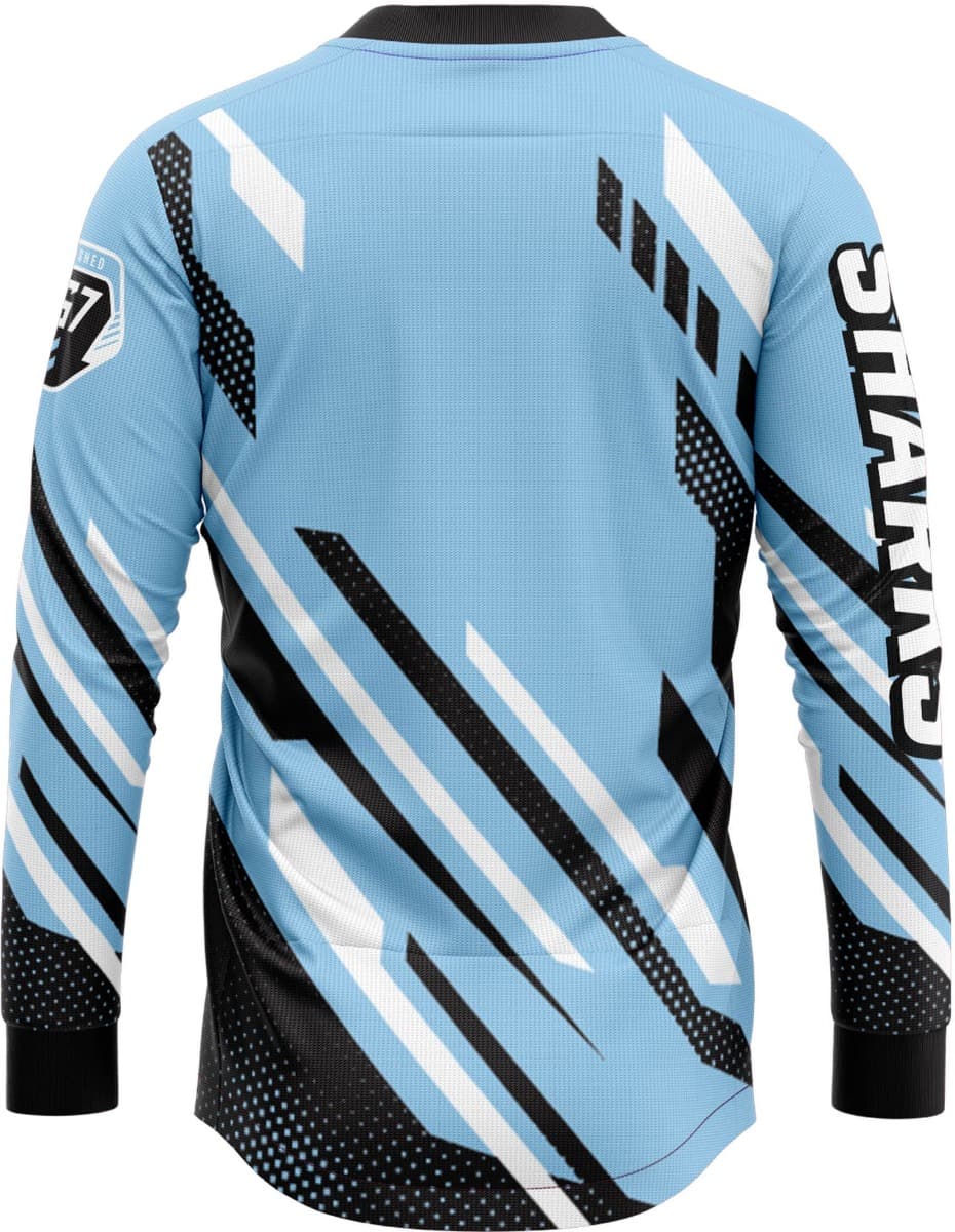 Cronulla Sharks NRL Mens Motor Cross MX Jersey - Image 2