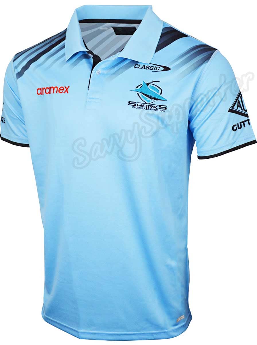 Cronulla Sharks NRL Mens Players Polo Shirt