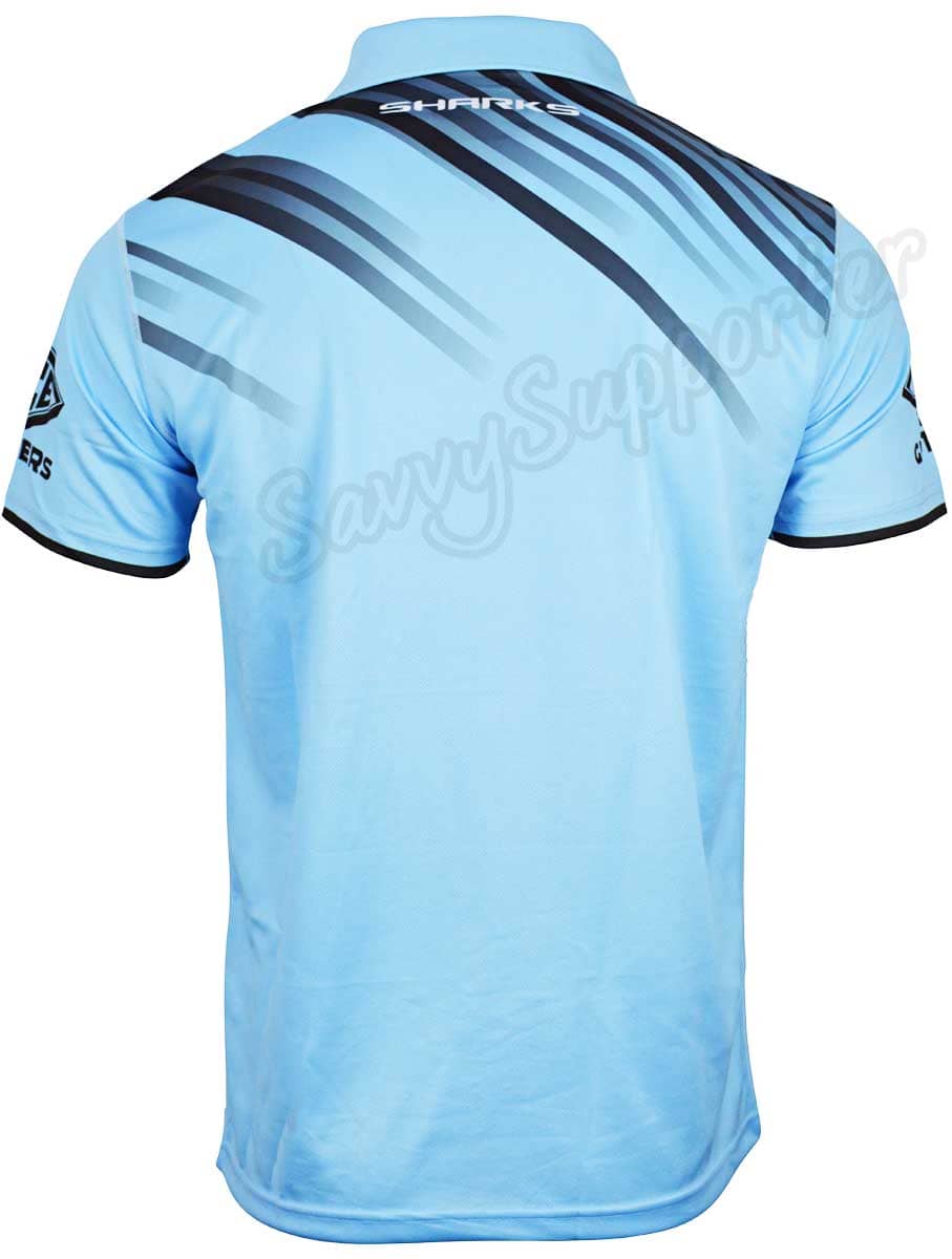 Cronulla Sharks NRL Mens Players Polo Shirt - Image 4